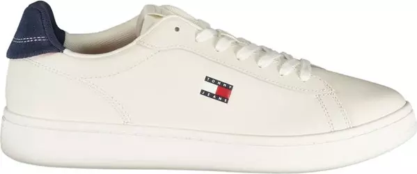 White Polyurethane Men's Sneaker