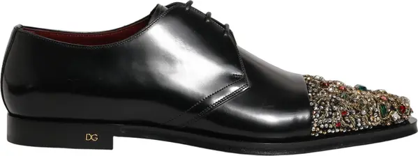Black Embellished Derby Dress Formal Shoes