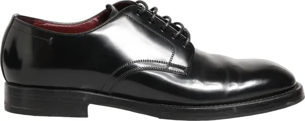 Black Leather Lace Up Derby Dress Formal Shoes