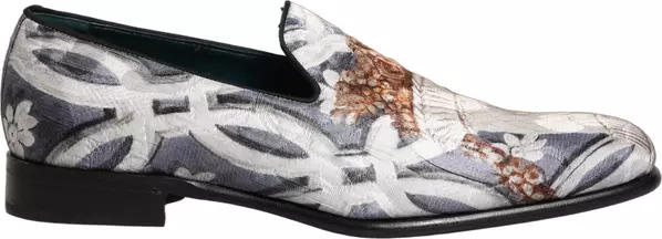 Multicolor Floral Tapestry Embroidery Loafer Shoes