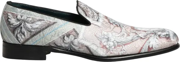 Multicolor Velvet Baroque Dress Loafers Shoes
