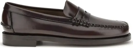 Brown Calf Leather Bos Taurus Slip-On Loafers