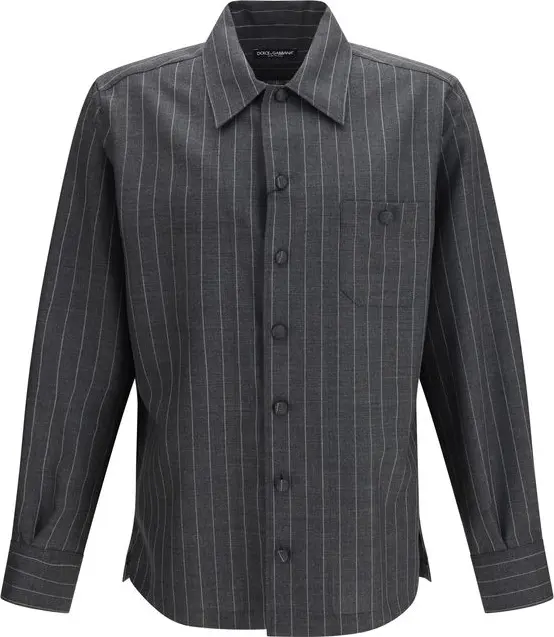 Gray Wool Oves Aries Dress Shirt