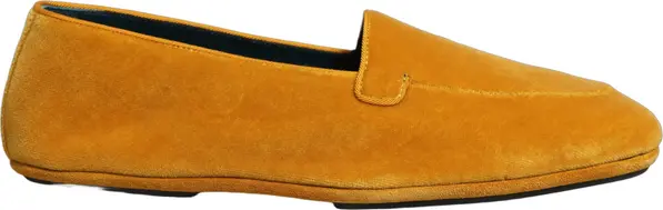Yellow Velvet Slip On Men Dress Loafers Shoes