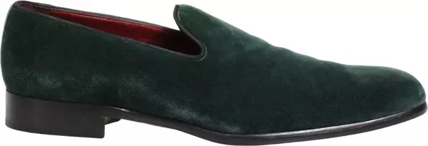 Green Suede Formal Slip On Men Loafers Shoes
