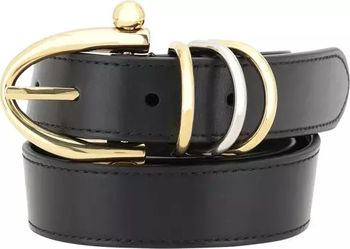 Black Calf Leather Bos Taurus Regular Belt