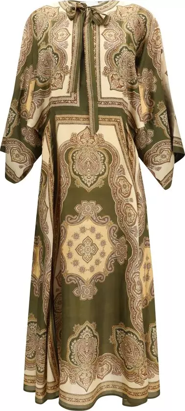 Multicolor Silk Casual Dress