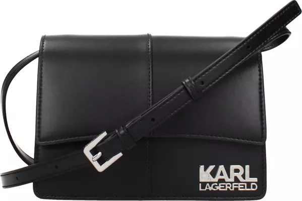 Black Polyethylene Crossbody Bag