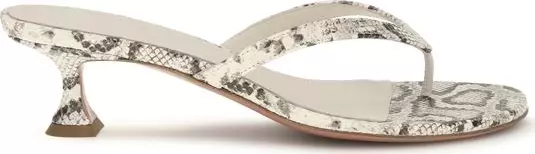 Gray Calf Leather Bos Taurus Flat Sandals