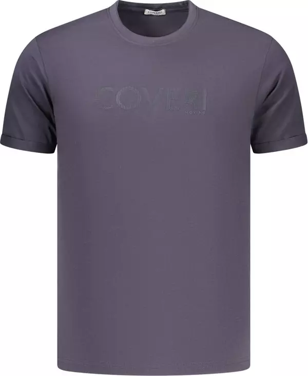 Blue Cotton Men's T-Shirt