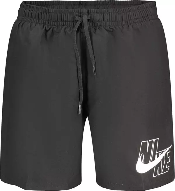 Black Polyester Men's Swimwear