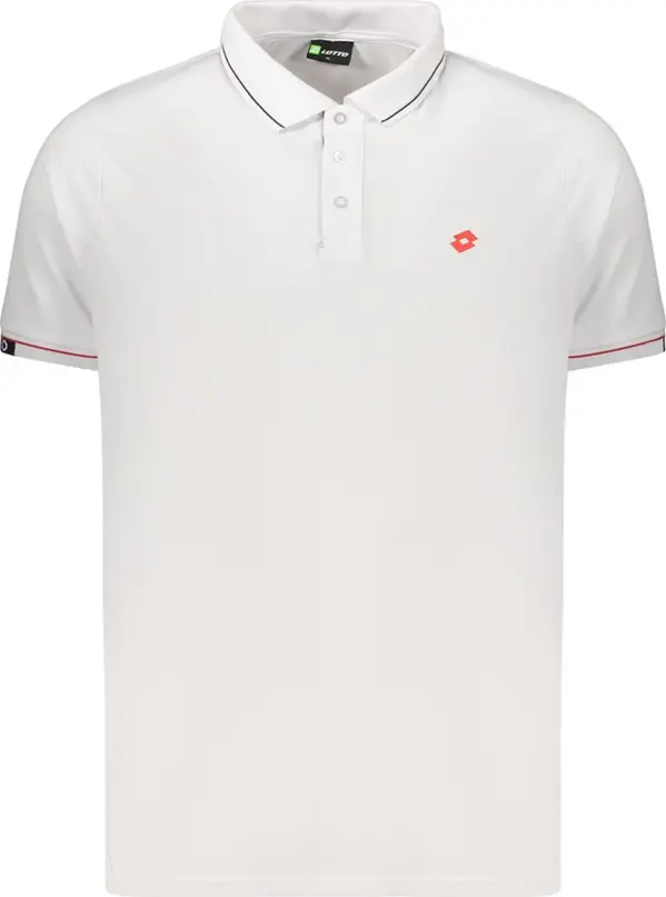 White Polyester Men's Polo Shirt