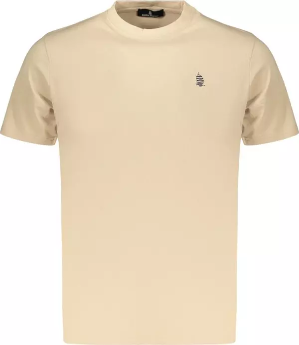Beige Cotton Men's T-Shirt