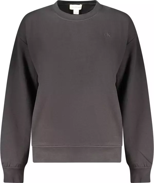 Black Cotton Womens Sweatshirt