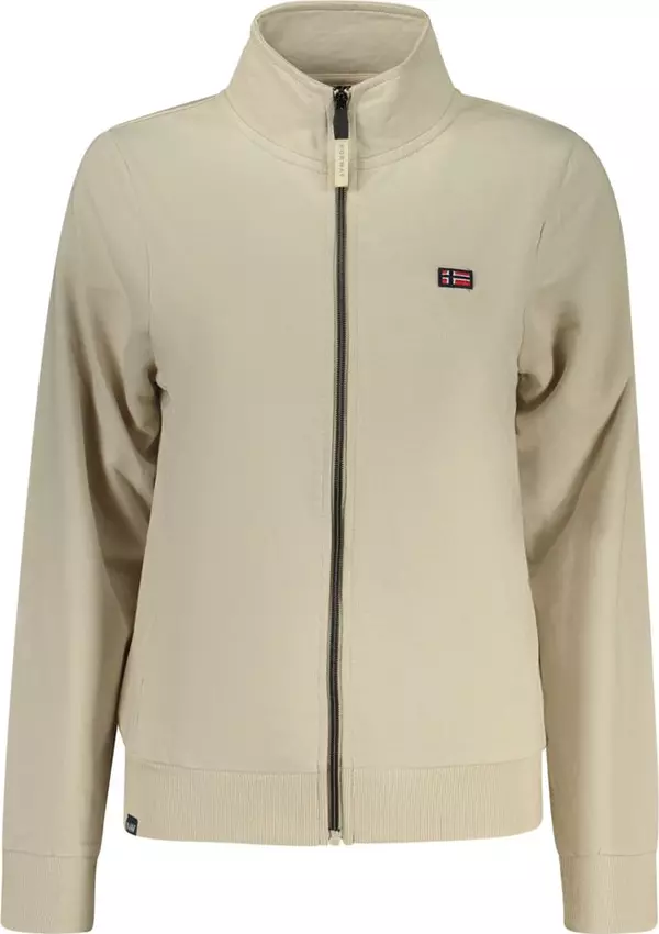 Beige Cotton Womens Sweatshirt