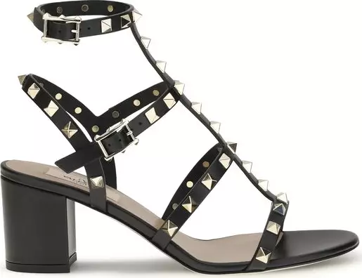 Black Calf Leather Bos Taurus Strap-On Sandals
