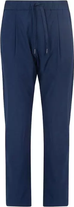 Blue Elastane Casual Pants