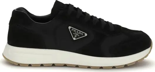 Black Recycled Polyamide Athletic Sneakers