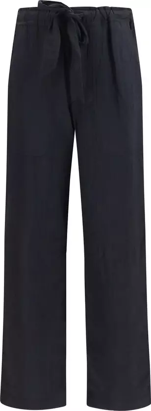 Black Viscose Casual Pants
