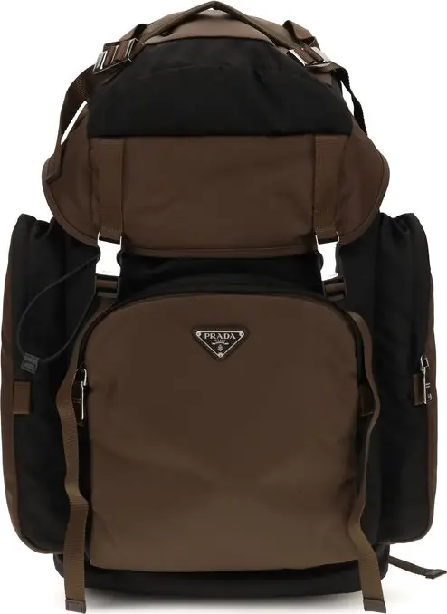 Brown Recycled Polyamide Backpack