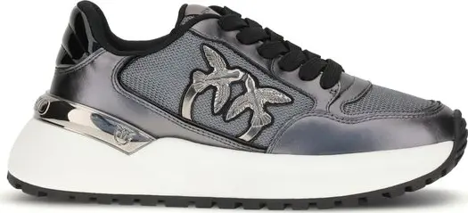 Gray Calf Leather Bos Taurus Athletic Sneakers