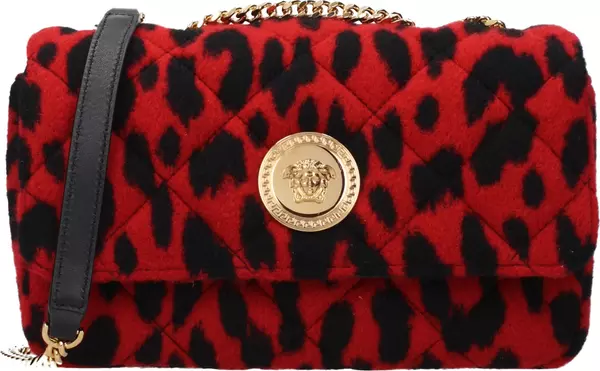 Red Wool Shoulder Bag