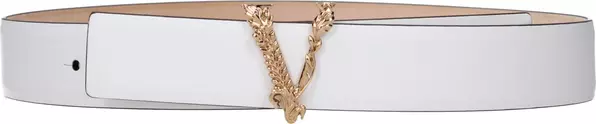 White Leather Regular Belt