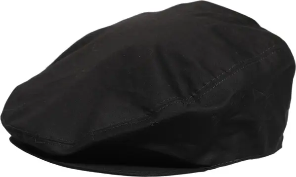 Men Black Cotton Stretch Newsboy Cloth Capello Hat