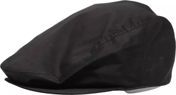 Men Black Cotton Stretch Newsboy Cloth Capello Hat