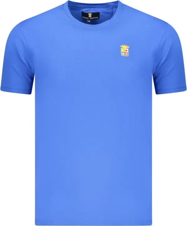 Blue Cotton Men's T-Shirt