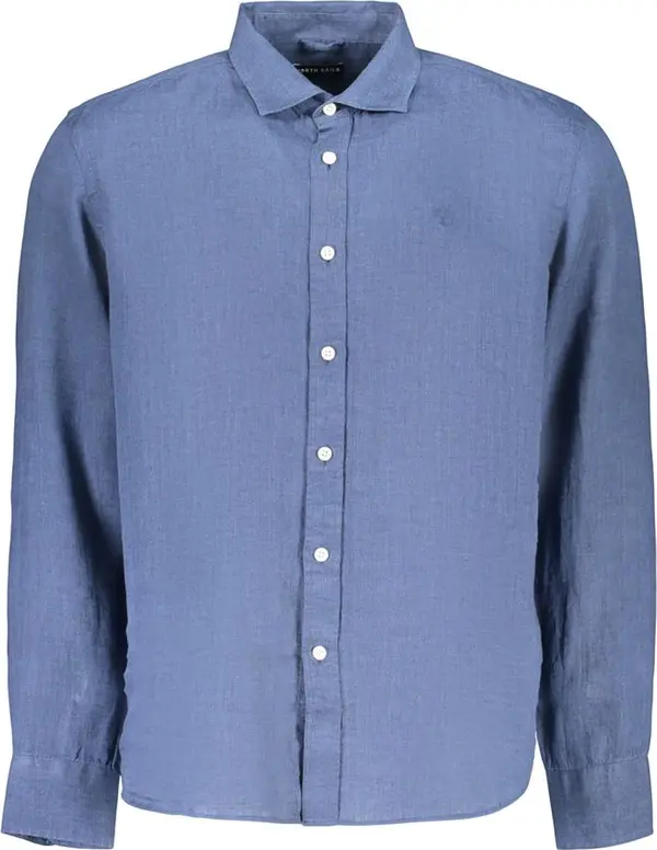 Blue Linen Men's Shirt