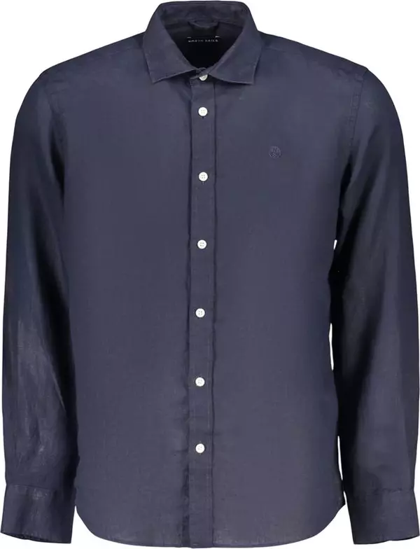 Blue Linen Men's Shirt