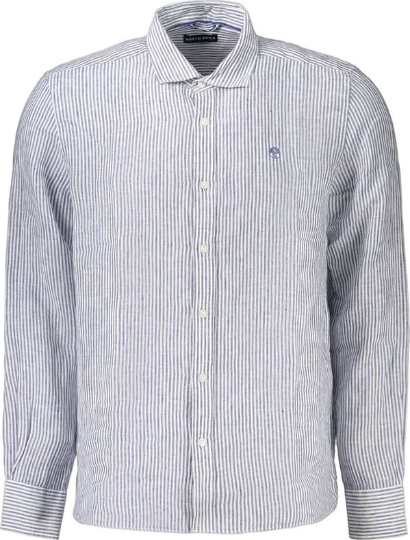 Blue Linen Men's Shirt