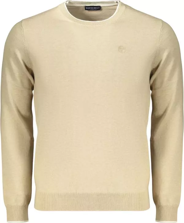 Beige Cotton Men's Pullover
