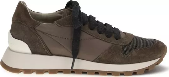 Brown Calf Leather Bos Taurus Athletic Sneakers