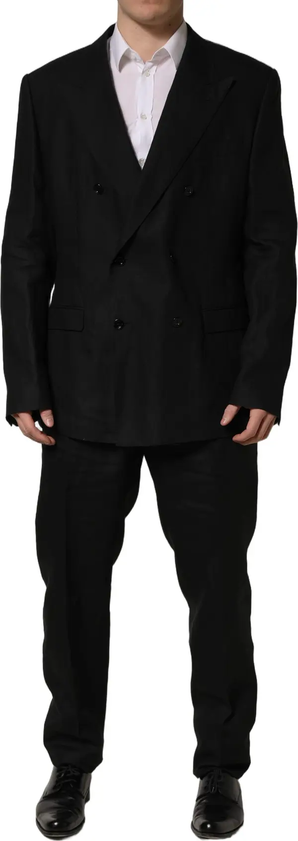 Black Linen Slim Fit Formal 2 Piece Suit