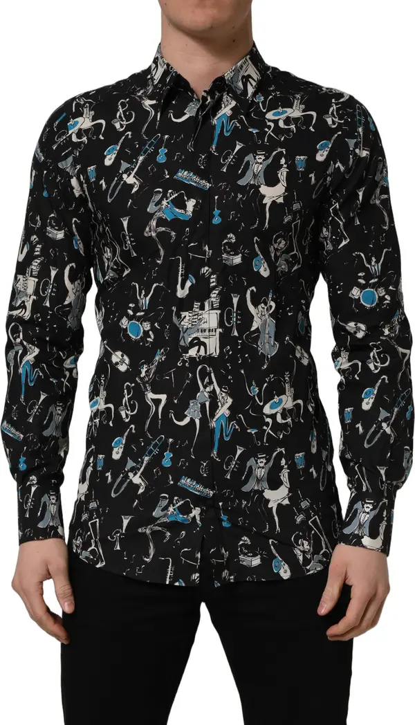 Black Jazz Club Cotton GOLD Fit Dress Shirt