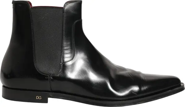 Black Chelsea Slip On Men Ankle Boots Shoes