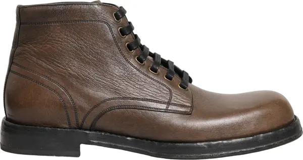 Brown Perugino Leather Men Ankle Boots Shoes