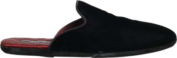 Dark Blue Suede Slides Flat Slipper Men Shoes