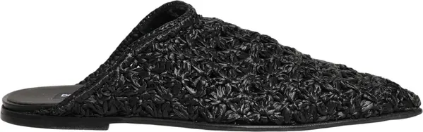 Black Mules Slides Slippers Men Flats Shoes