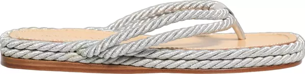 Silver Rope Slides Sandals Flip Flops Shoes