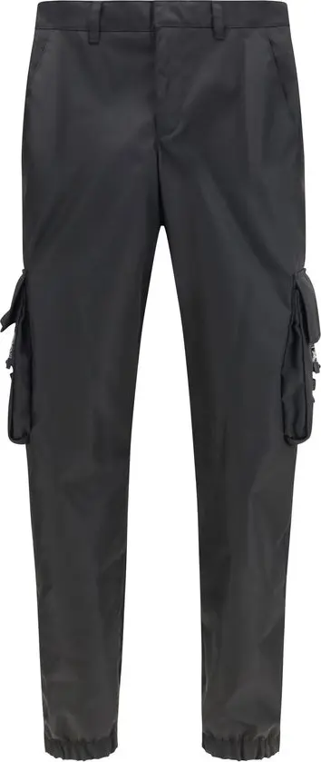 Black Polyamide Athletic Pants