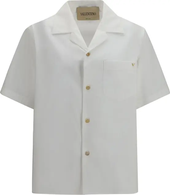 White Cotton Shortsleeve Shirt