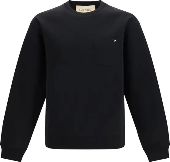 Black Cotton Sweatshirt