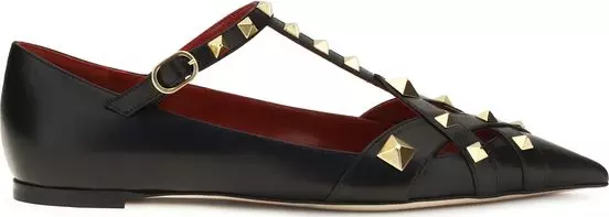 Black Goatskin Ballet Flats