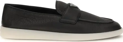Black Calf Leather Bos Taurus Slip-On Loafers