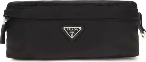 Black Recycled Polyamide Clutch Bag