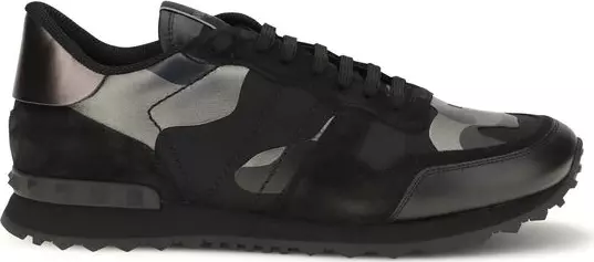 Black Polyamide Athletic Sneakers