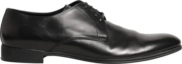 Black Leather Men Derby Dress Formal Shoes